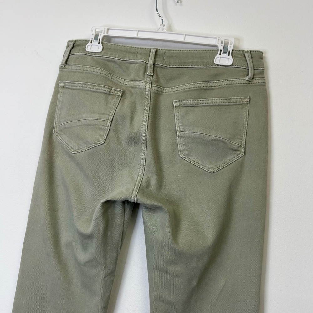 Driftwood Colette Sage Green Embroidered Cuff Crop Jeans Women's 31 Boho - Picture 9 of 11